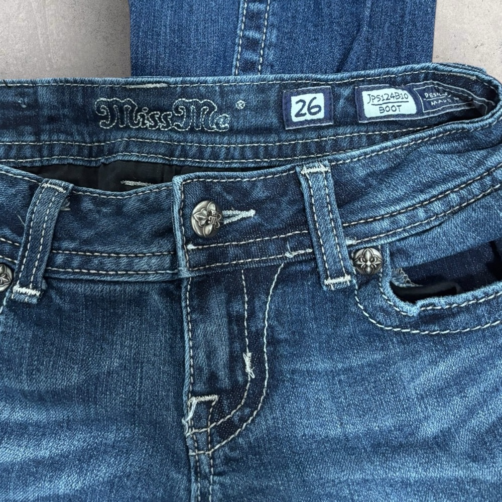 Miss me low rise embellished bootcut jeans - Picture 2 of 7